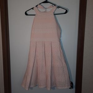GIRL'S RARE EDITION HALTER DRESS SIZE 10 BLUSH COLOR
